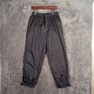 REI Womens Track Outdoor Gorpcore  Nylon Black Pants Elastic Waist Size 14P